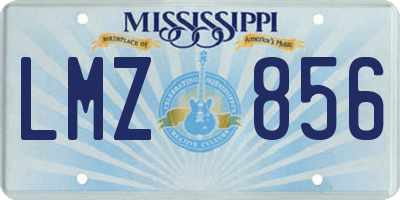 MS license plate LMZ856