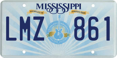 MS license plate LMZ861