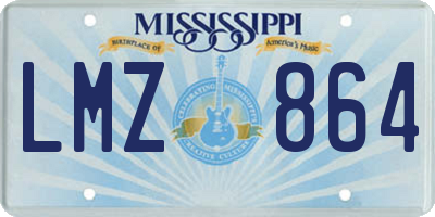 MS license plate LMZ864