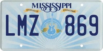 MS license plate LMZ869