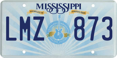 MS license plate LMZ873