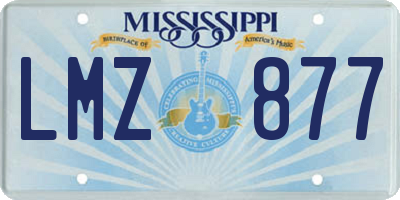 MS license plate LMZ877