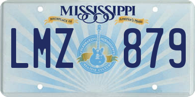 MS license plate LMZ879