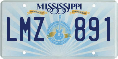 MS license plate LMZ891