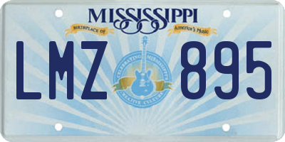MS license plate LMZ895