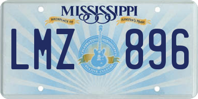 MS license plate LMZ896