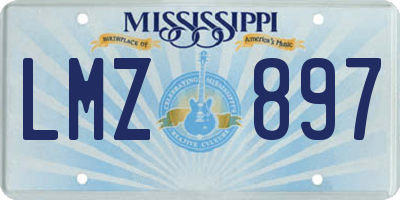 MS license plate LMZ897