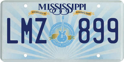 MS license plate LMZ899