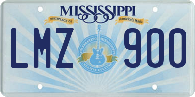 MS license plate LMZ900