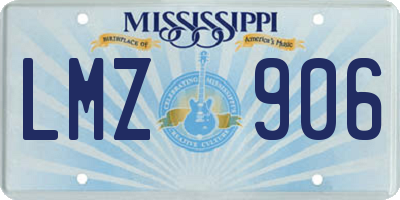 MS license plate LMZ906