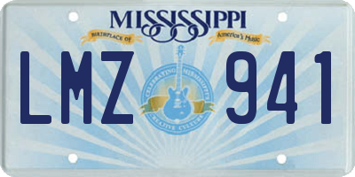 MS license plate LMZ941
