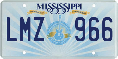 MS license plate LMZ966