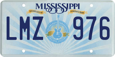 MS license plate LMZ976