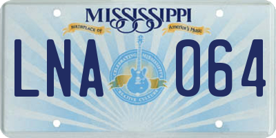 MS license plate LNA064