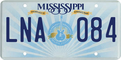MS license plate LNA084
