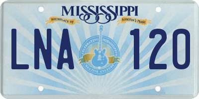 MS license plate LNA120