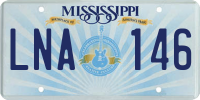 MS license plate LNA146