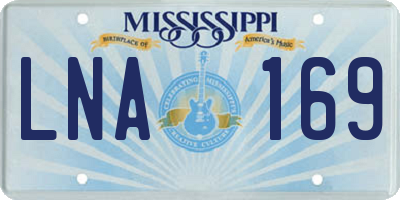 MS license plate LNA169
