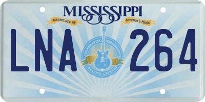 MS license plate LNA264