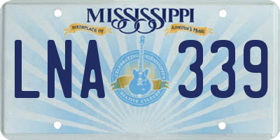 MS license plate LNA339