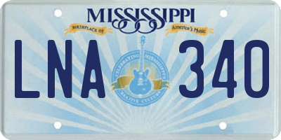 MS license plate LNA340