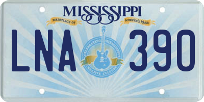 MS license plate LNA390
