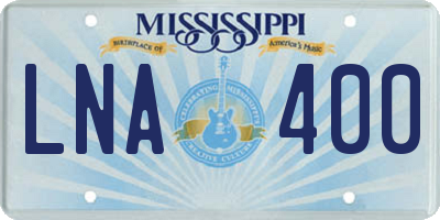 MS license plate LNA400