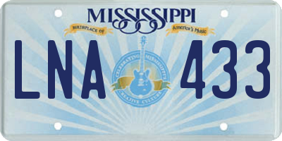 MS license plate LNA433