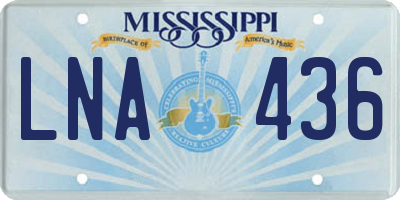 MS license plate LNA436