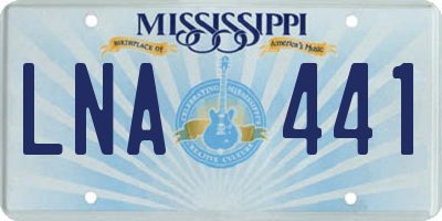 MS license plate LNA441