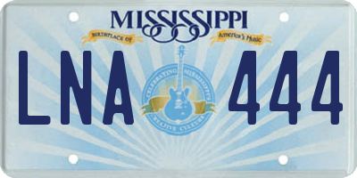 MS license plate LNA444
