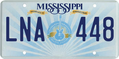 MS license plate LNA448