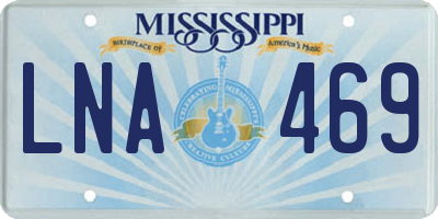 MS license plate LNA469