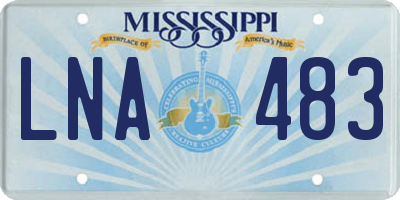 MS license plate LNA483