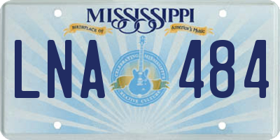 MS license plate LNA484