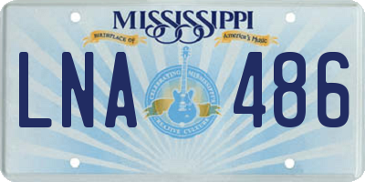 MS license plate LNA486
