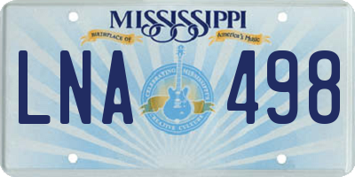 MS license plate LNA498