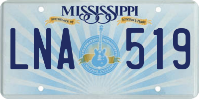 MS license plate LNA519