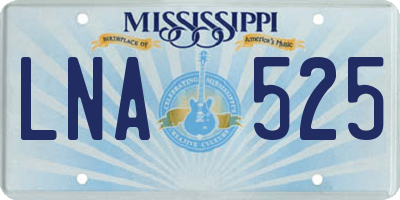 MS license plate LNA525