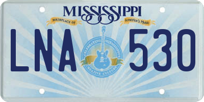 MS license plate LNA530