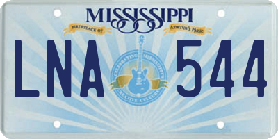MS license plate LNA544