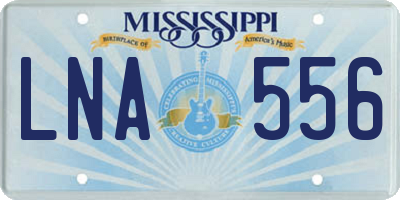 MS license plate LNA556