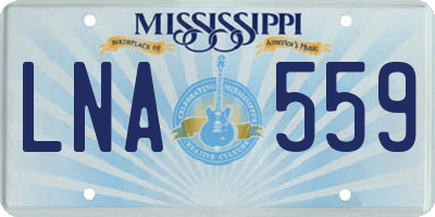 MS license plate LNA559