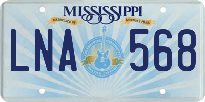MS license plate LNA568