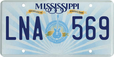 MS license plate LNA569