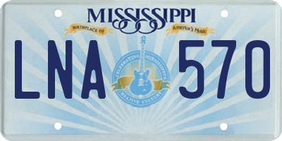 MS license plate LNA570