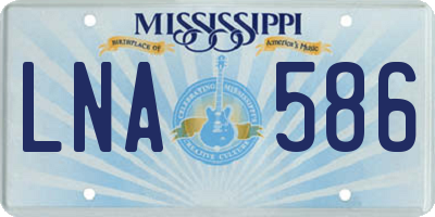 MS license plate LNA586
