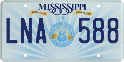 MS license plate LNA588