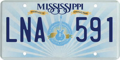 MS license plate LNA591