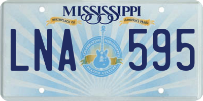 MS license plate LNA595